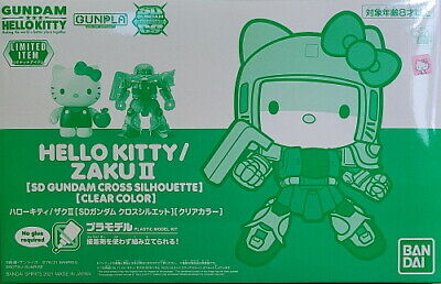 SD Gundam Cross Silhouette Zaku II / Hello Kitty Set  (Clear Ver.)