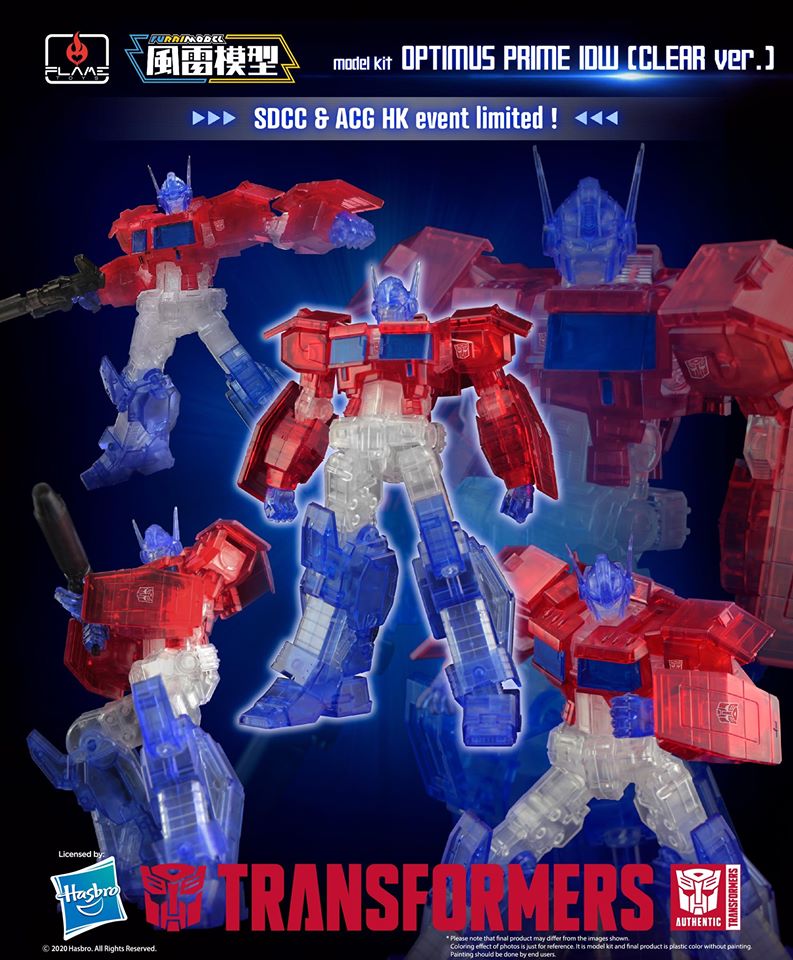 Flame Toys Optimus Prime (IDW Clear Ver) 