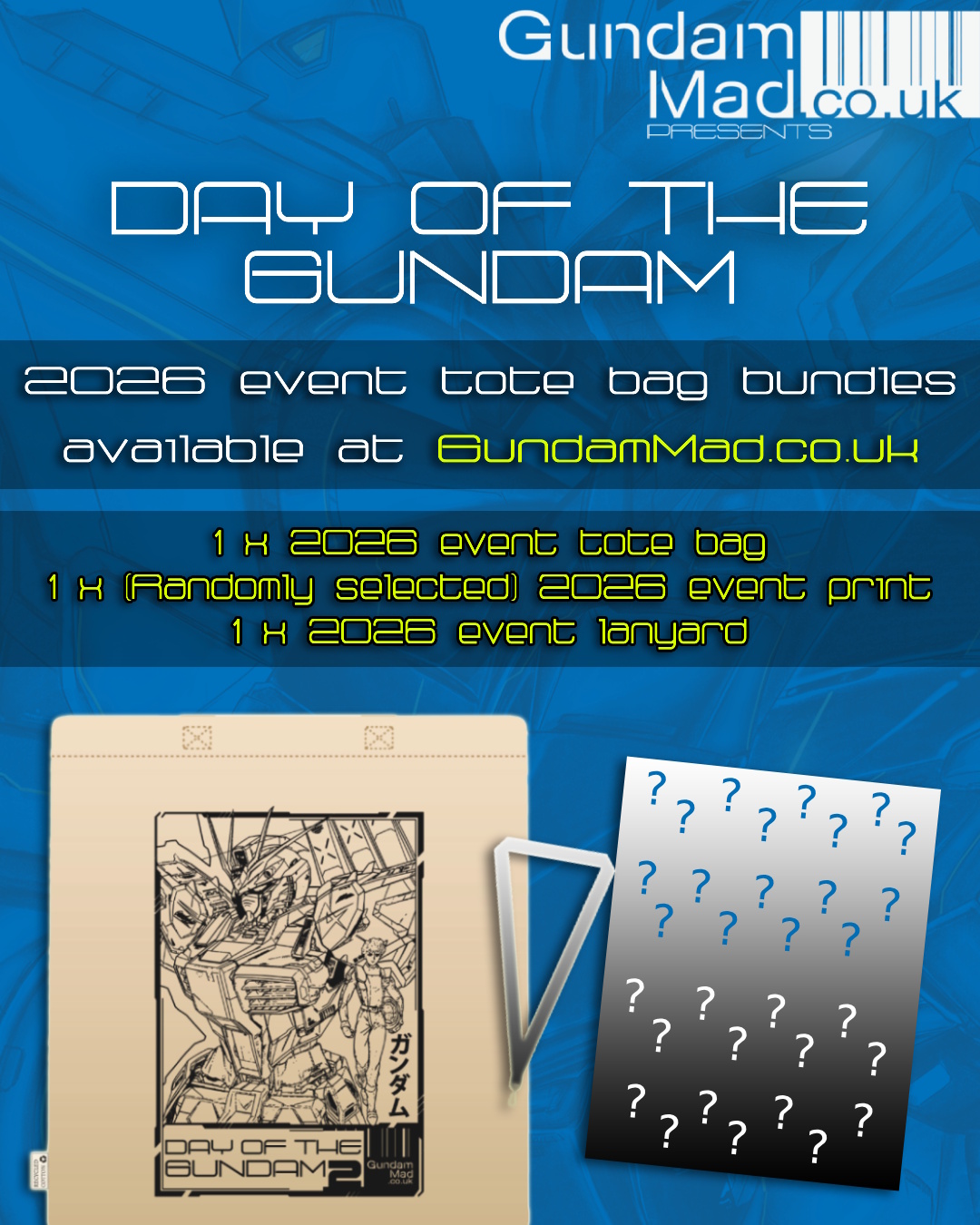 Day of the Gundam 2026 Tote Bag Bundle 