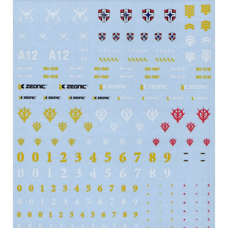 Gundam Decal 28 for 1/144 HGUC Zeon MS 1