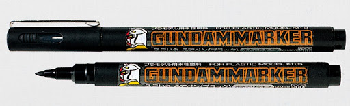 Brush Type Gundam Marker for Panel Lines (Grey)