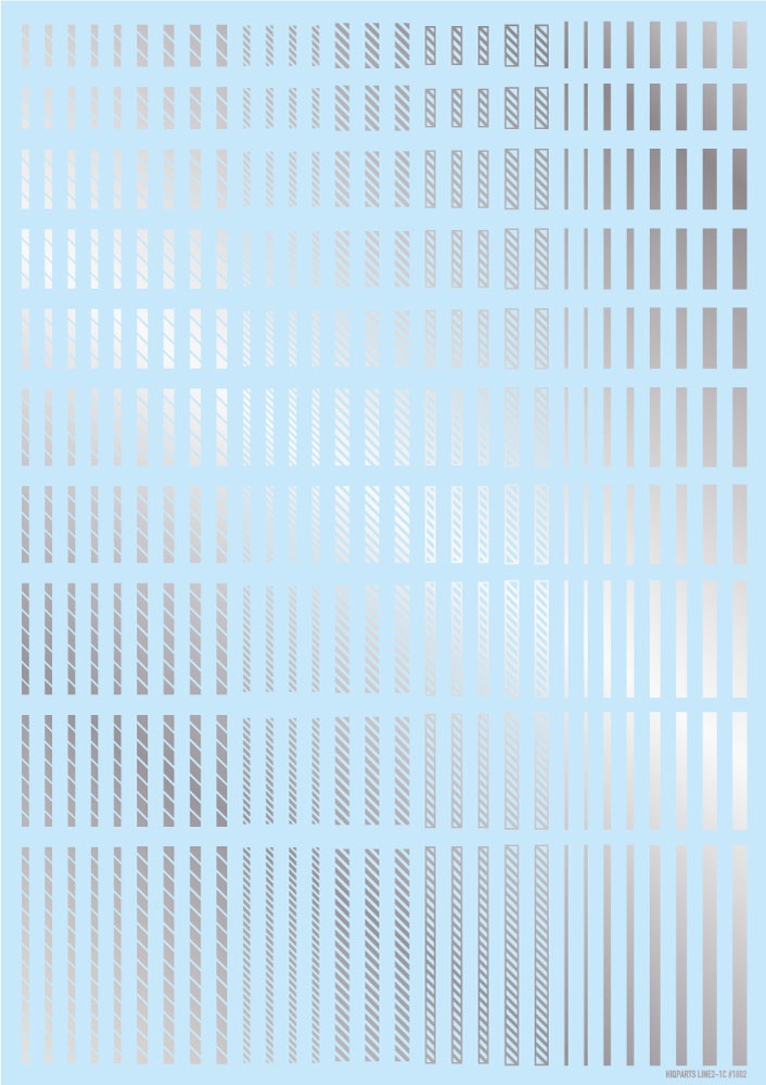 Line Decal 2 - Silver (1 Sheet)