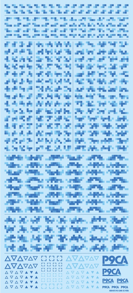Pixel Camouflage Decal 2 Blue (1sheet)