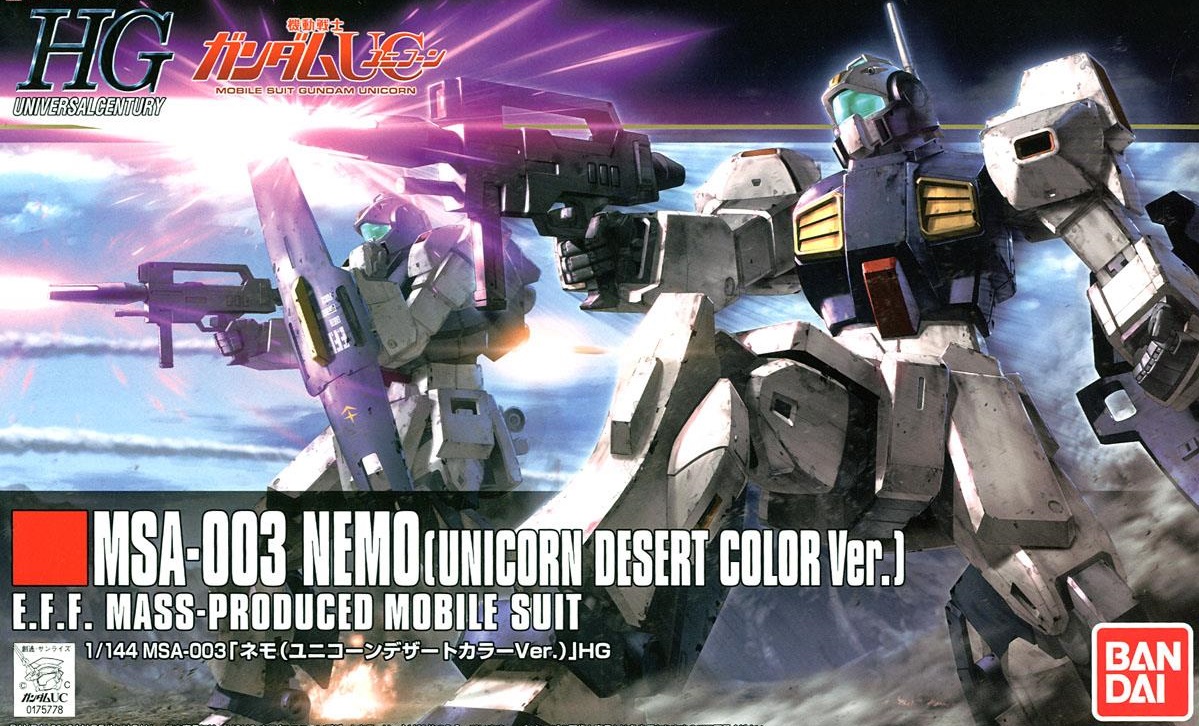 1/144 HGUC MSA-003 Nemo (Unicorn Desert Color Ver.)