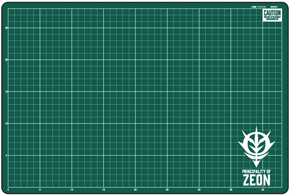 Mobile Suit Gundam: Cutter Mat A3 GS11 Principality of Zeon Army