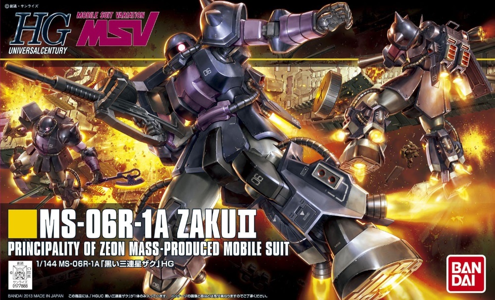 1/144 HGUC MS-06R Black Tri-Stars Zaku II