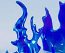 The Simple Effect Flames: Blue