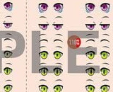 1/12 Custom Eye Decal 3-B (1 Sheet)