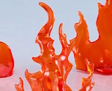 The Simple Effect Flames: Red